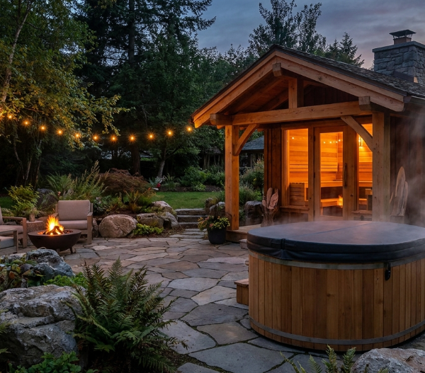 Building an Outdoor Sauna Setup for Two People Who Use It Every Day
