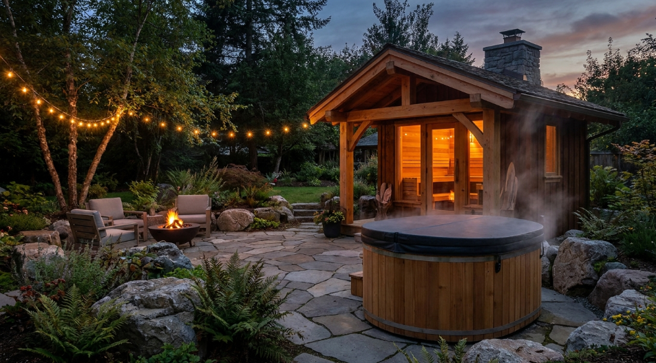 Building an Outdoor Sauna Setup for Two People Who Use It Every Day